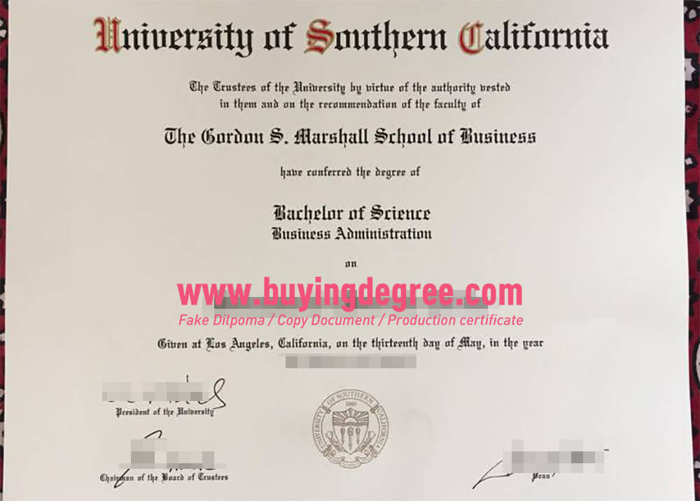 fake USC bachelor's degree online