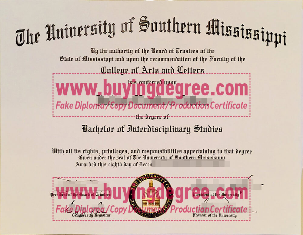 Steps to buy a fake University of Southern Mississippi degree