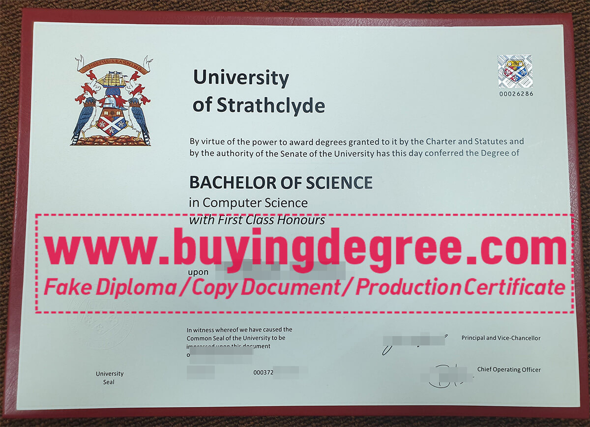 University of Strathclyde diploma certificate