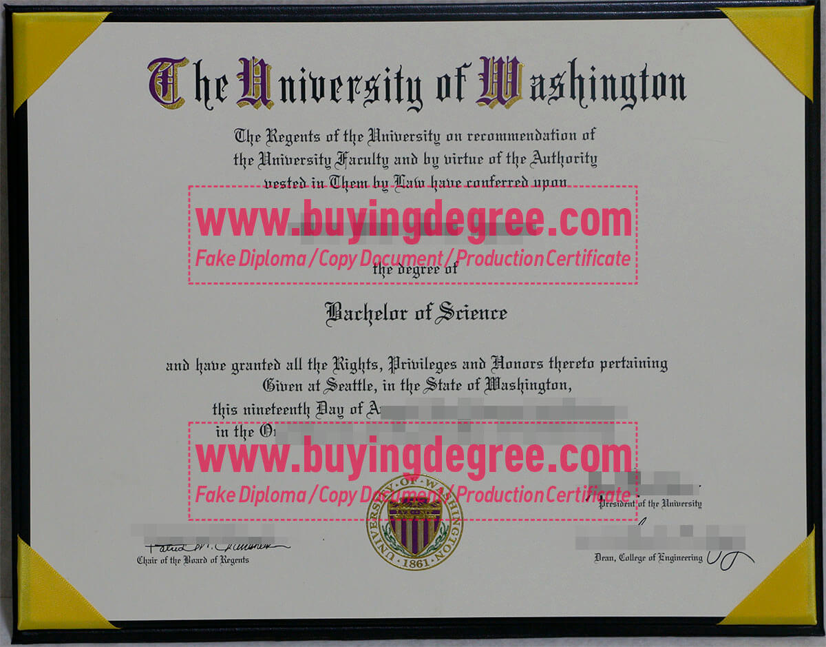 Easy to buy a fake University of Washington degree certificate