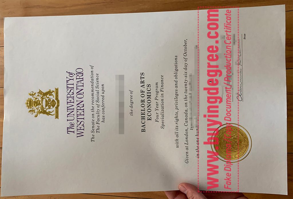 Buy a fake University of Western Ontario degree