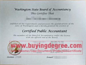 Washington CPA certificate