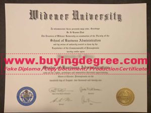 fake bachelor's degree from Widener University