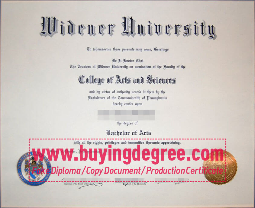 Widener University bachelor's degree