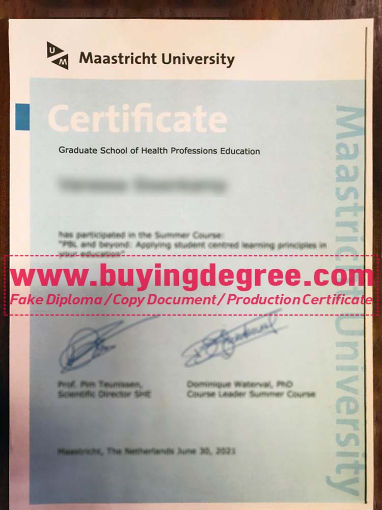 How to order a fake Maastricht University certificate?