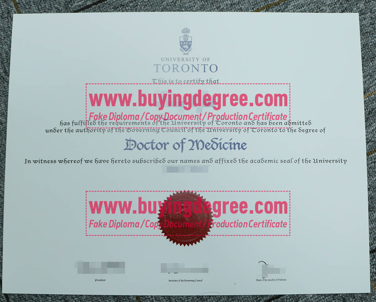 Easy to create a fake University of Toronto diploma