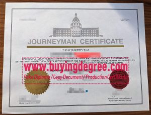 ALBERTA Journeyman certificate