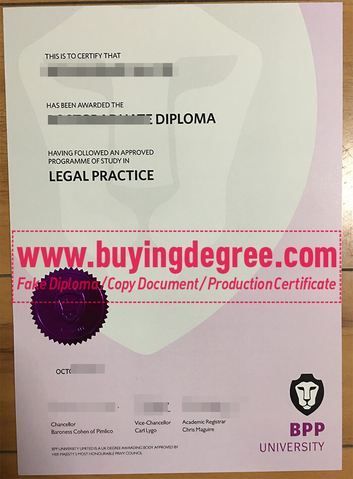 BPP University diploma