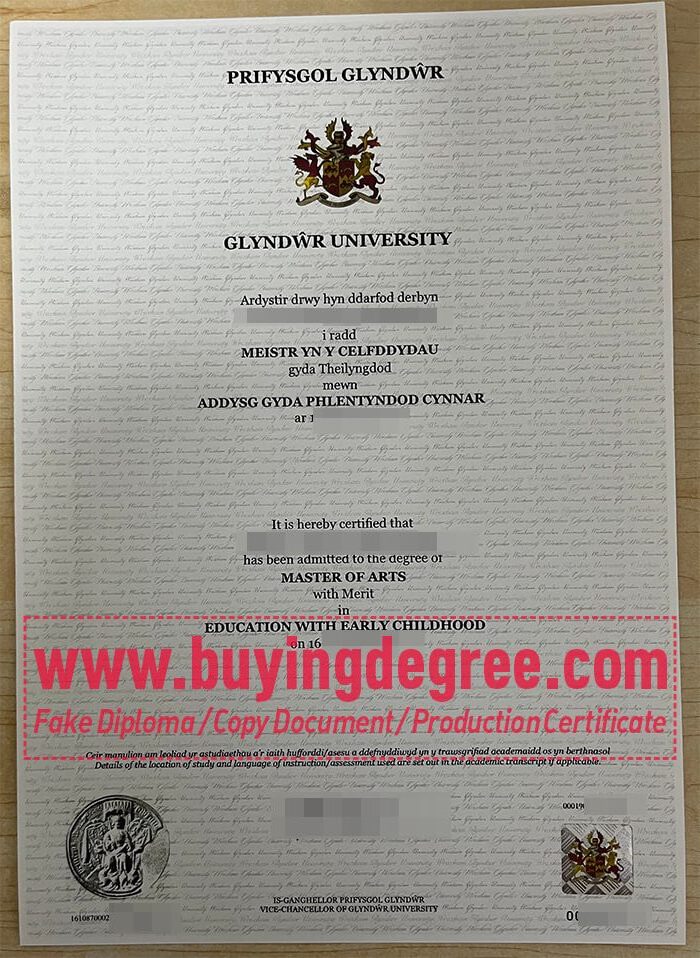Cardiff University diploma and transcript