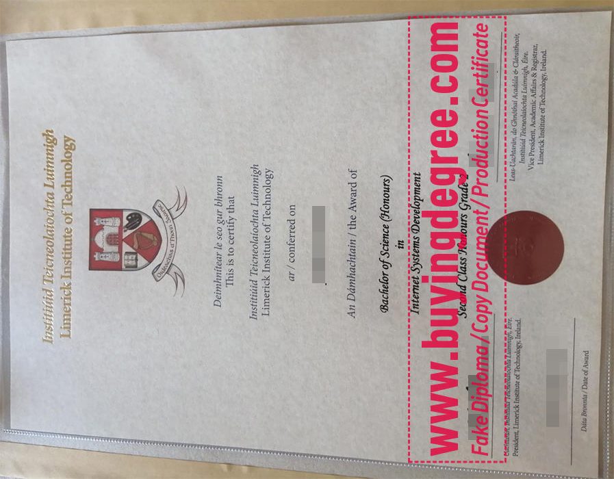 Limerick Institute of Technology certificate