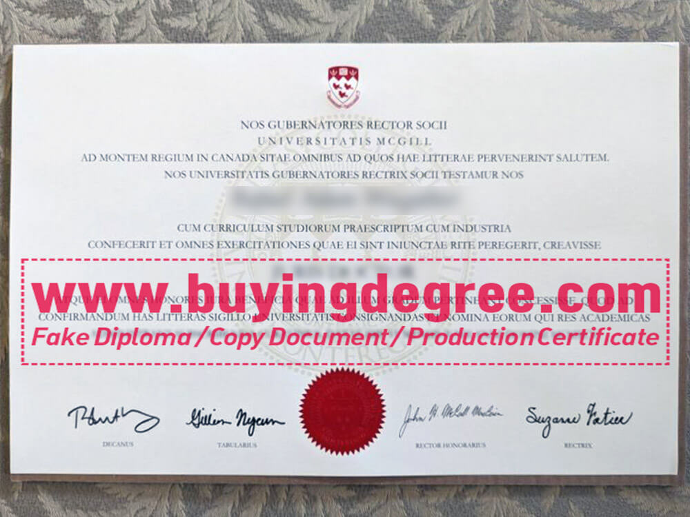 How to get A Fake McGill University diploma