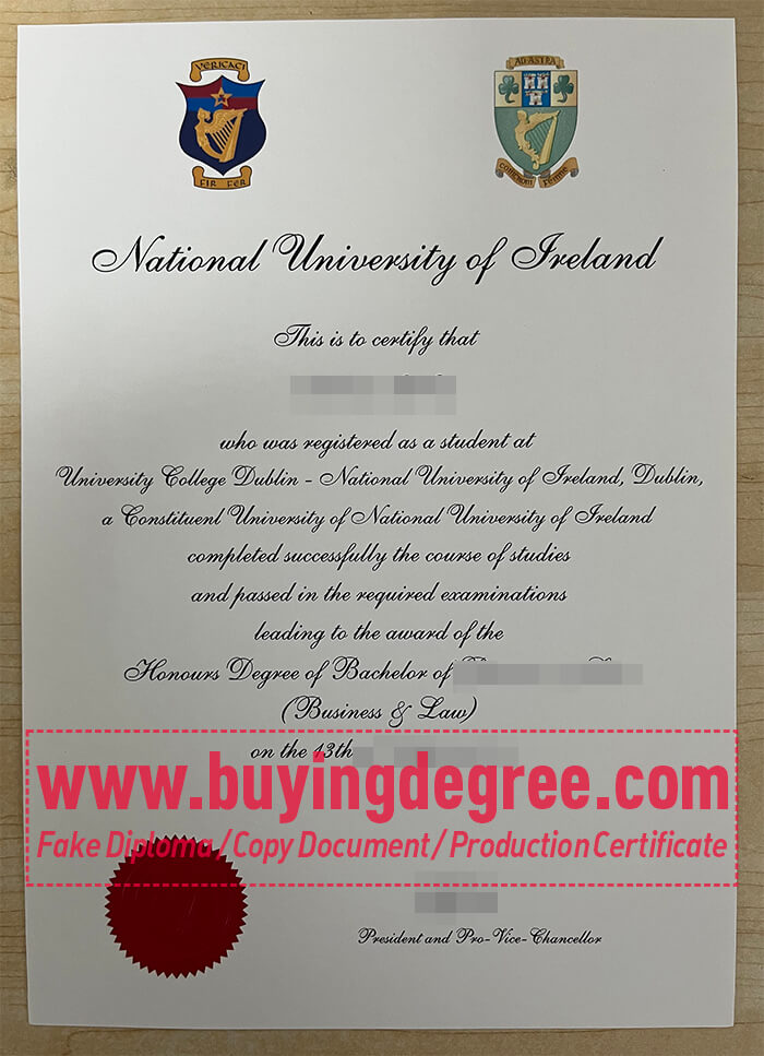 National University of Ireland diploma, NUI degree