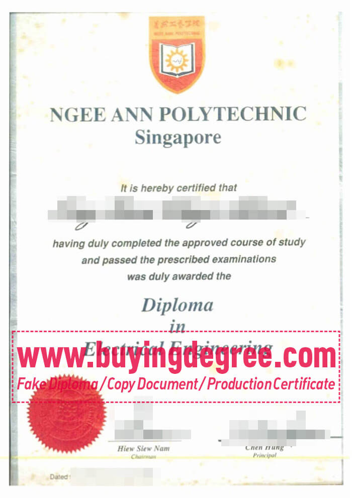 Ngee Ann Polytechnic degree certificate