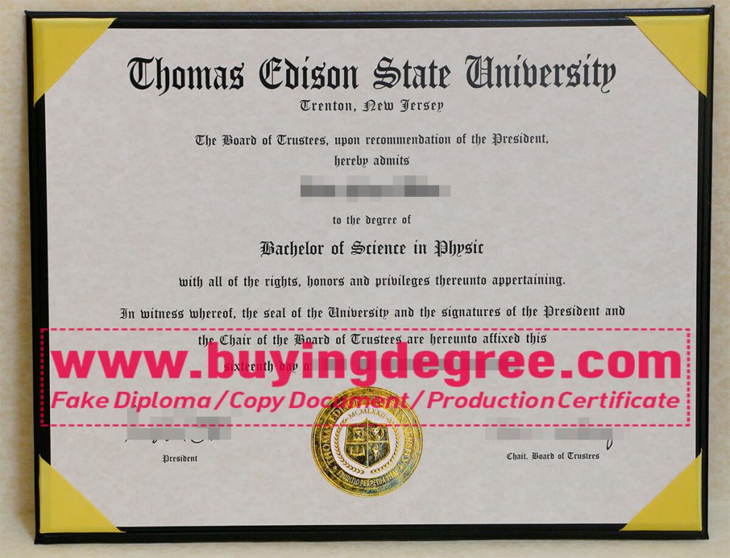 Thomas Edison State College diploma