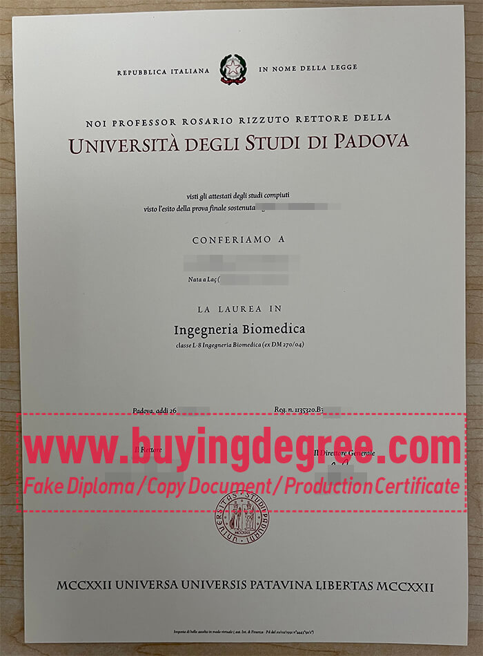 Università degli Studi di Padova Degree