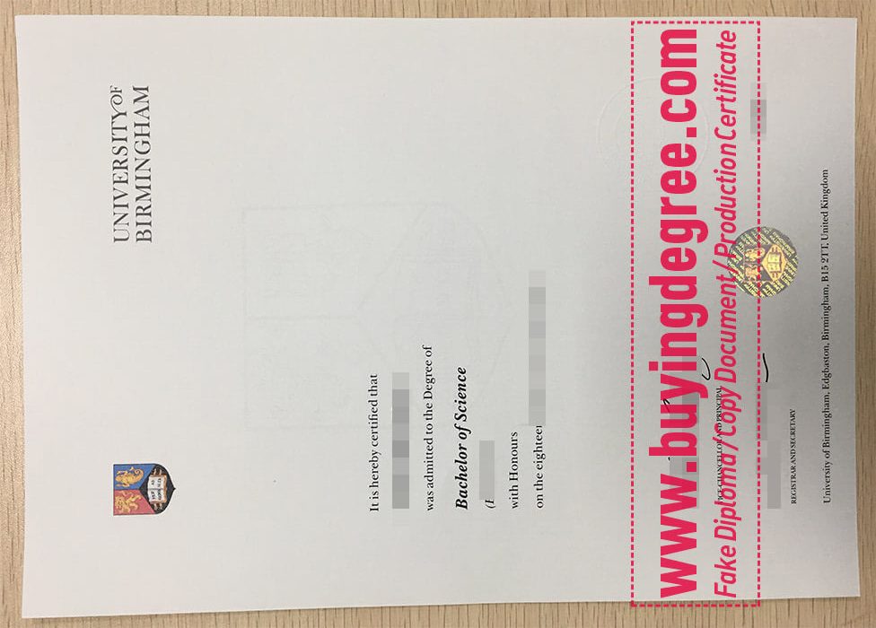 Birmingham University diploma