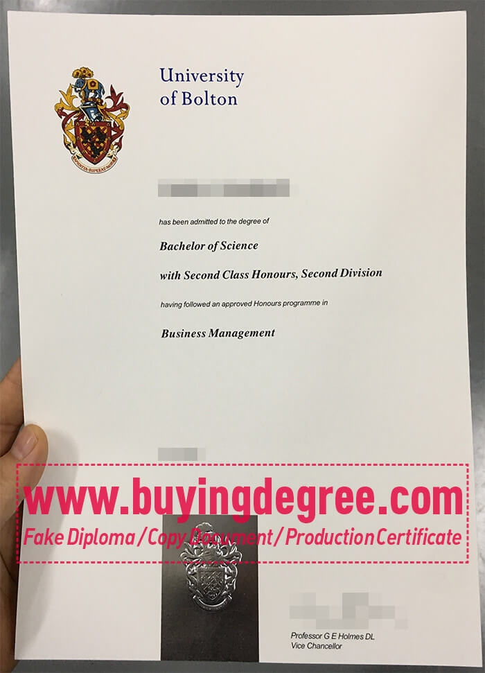 University of Bolton diploma