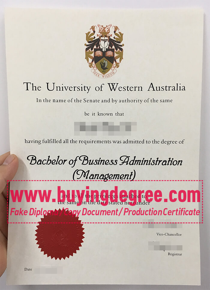 University of Western Australia degree