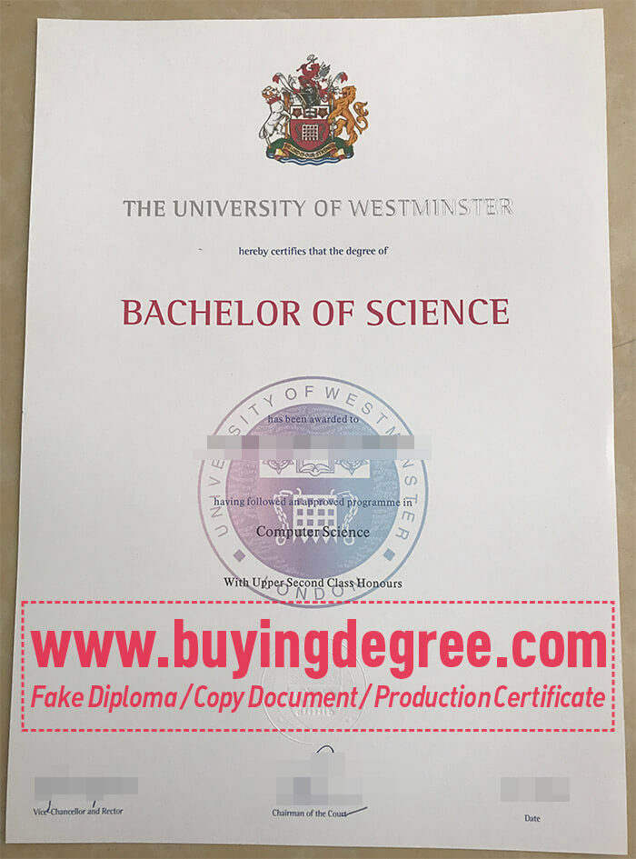 University of Westminster Diploma