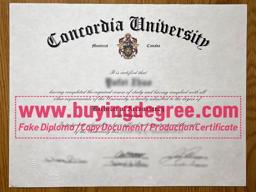 Detailed to buying a fake Concordia University degree