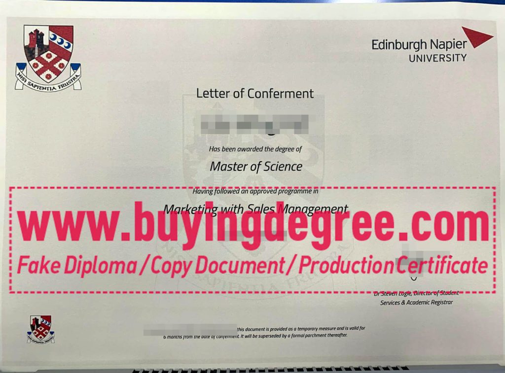 Edinburgh Napier University degree