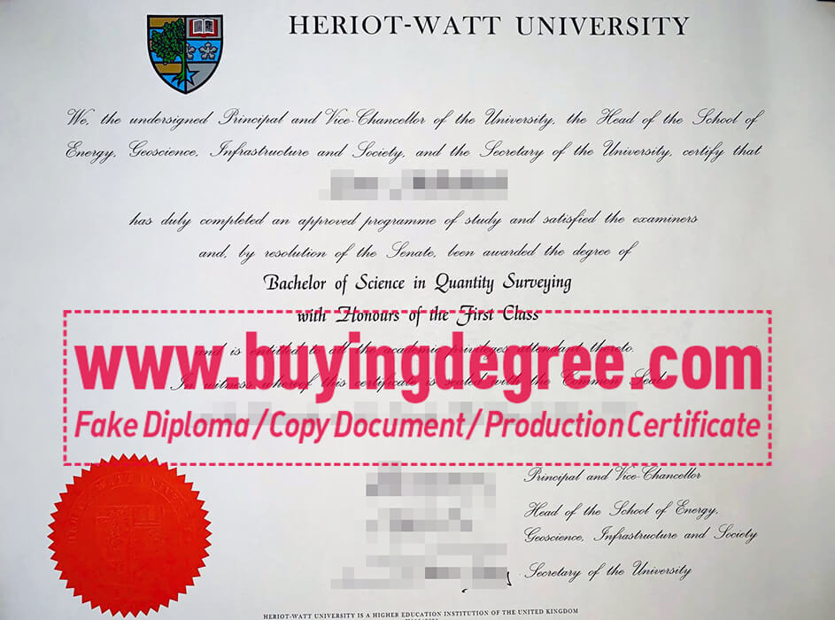 Heriot-Watt University degree