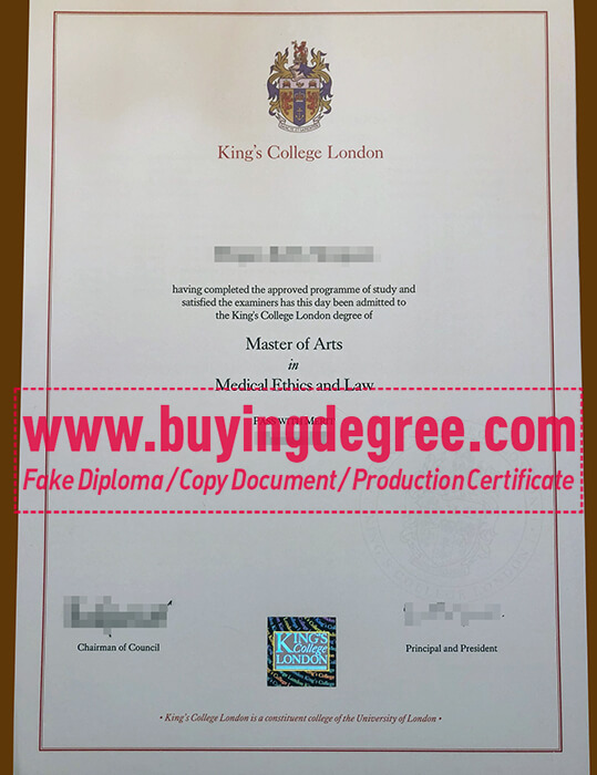  King's College London degree