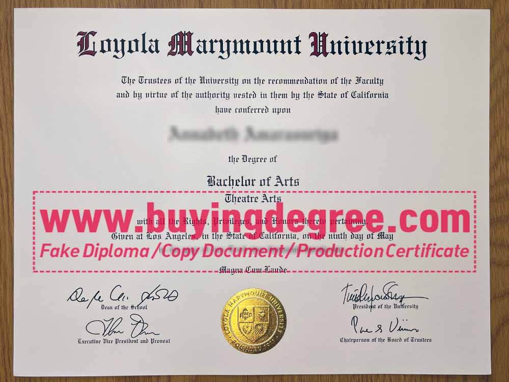 Get a Fake LMU Diploma and transcript Online