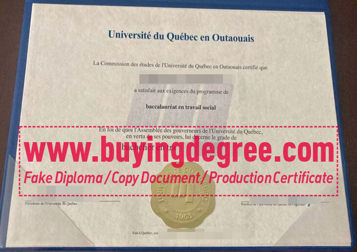 Université du Québec diploma certificate