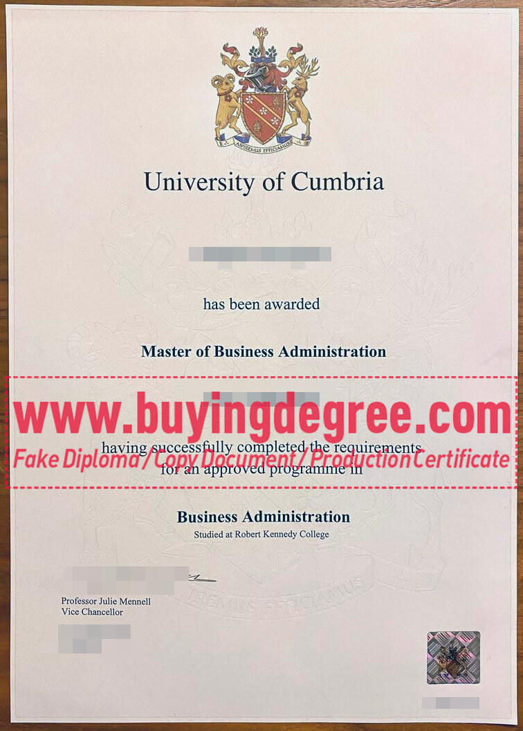 University of Cumbria degree