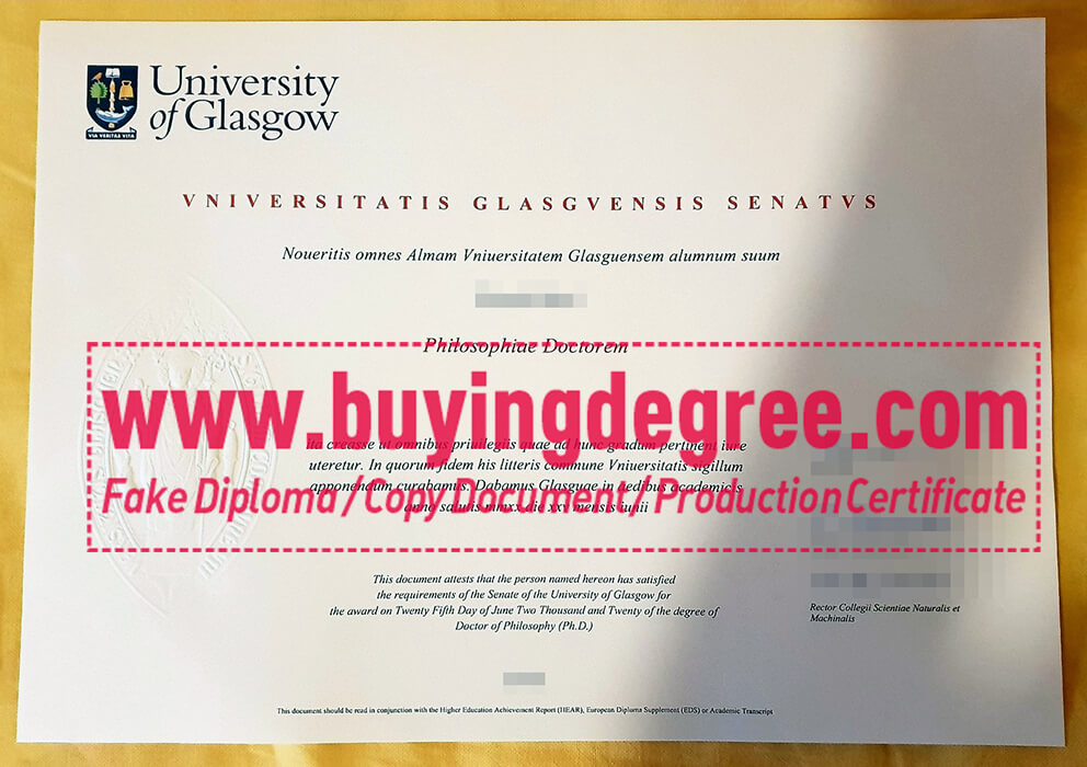buy a University of Glasgow degree?