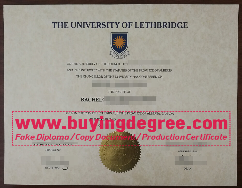 Purchasing a University of Lethbridge Degree