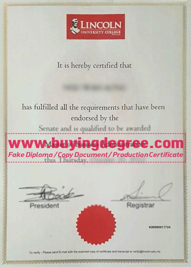 How to get a fake Lincoln University College Malaysia diploma