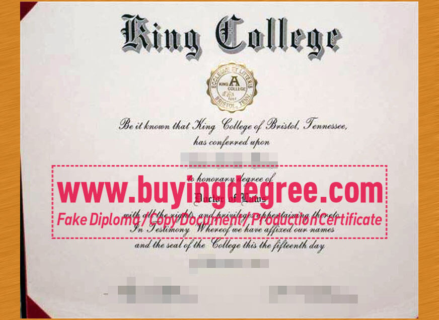Create a fake King College diploma