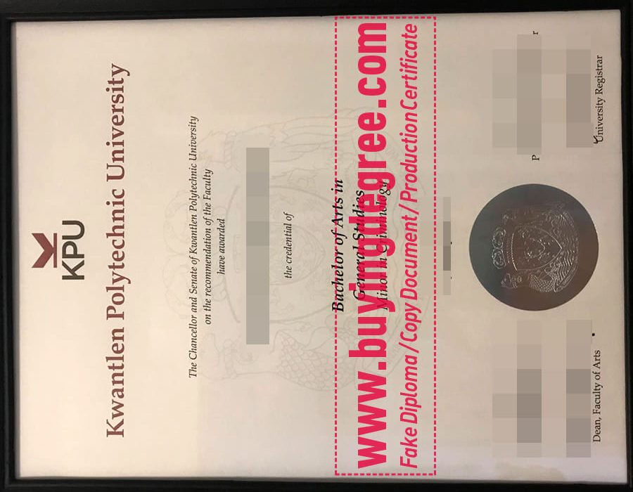 Kwantlen Polytechnic University degree, KPU diploma