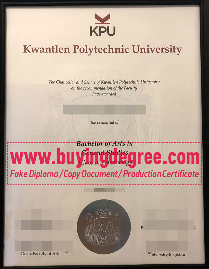 Kwantlen Polytechnic University degree, KPU diploma