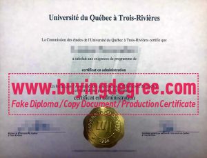 Université du Québec à Trois-Rivières degree, UQTR diploma