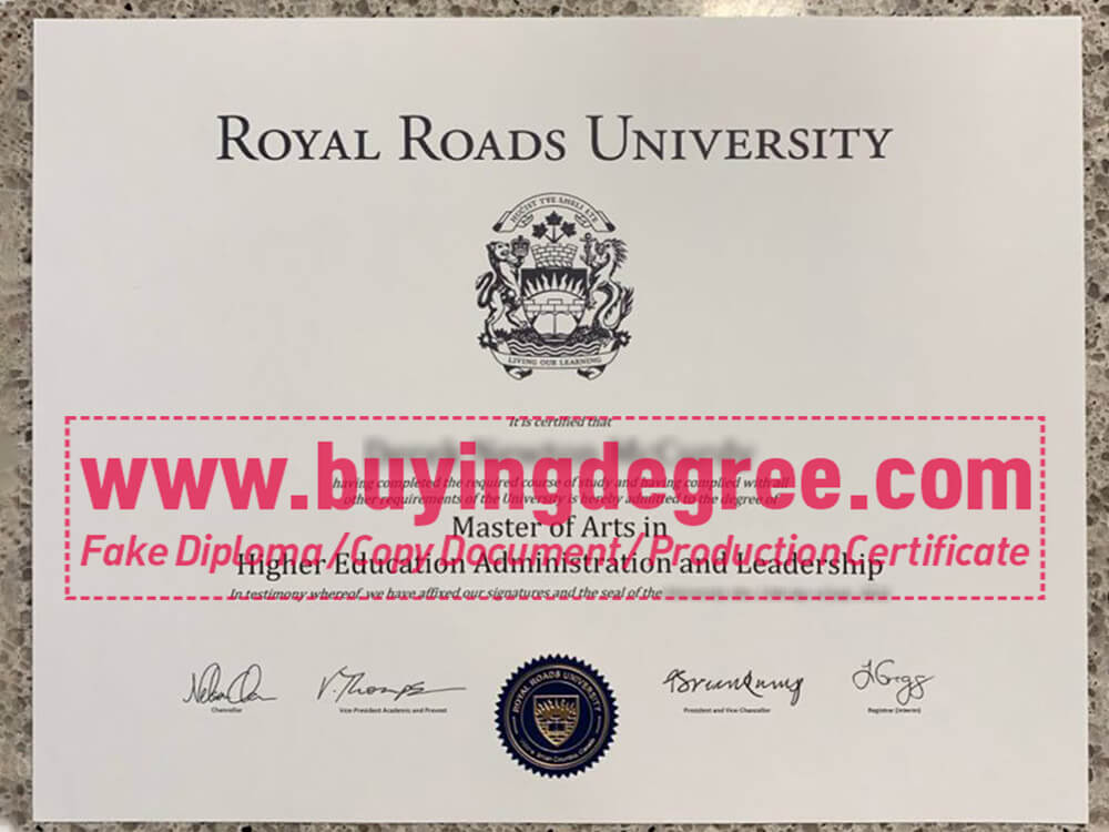 fake a Royal Roads University degree