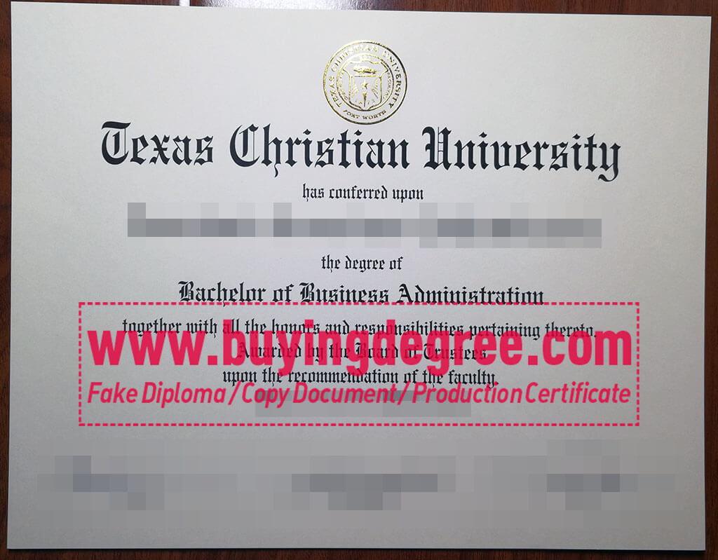 Purchase a fake Texas Christian University degree