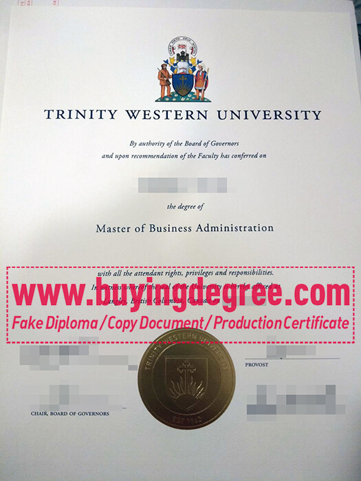 Buy a Trinity Western University degree, fake TWU diploma
