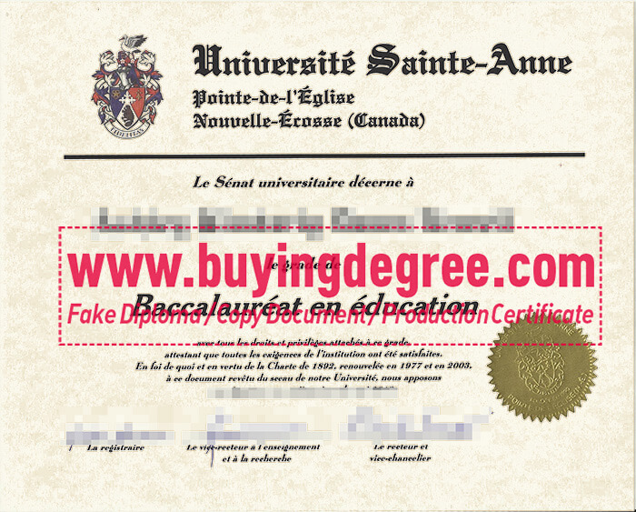 buy a Université Sainte-Anne degree