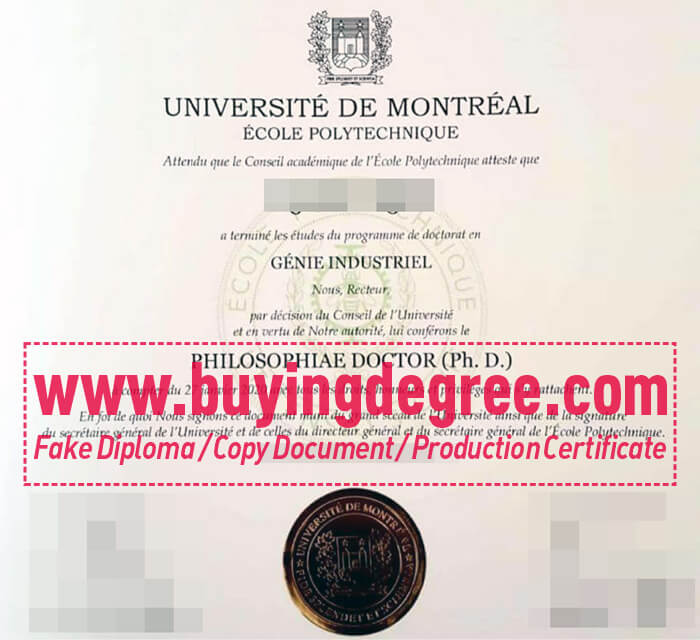 buy a Université de Montréal degree certificate