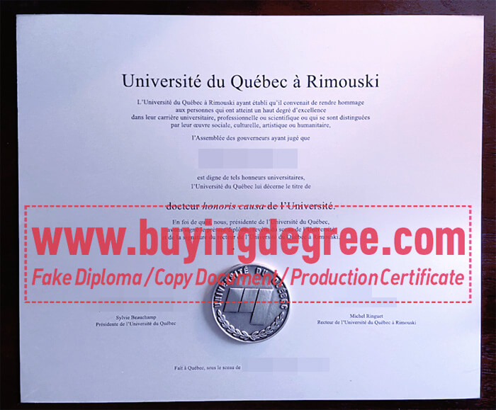 Université du Québec à Rimouski degree