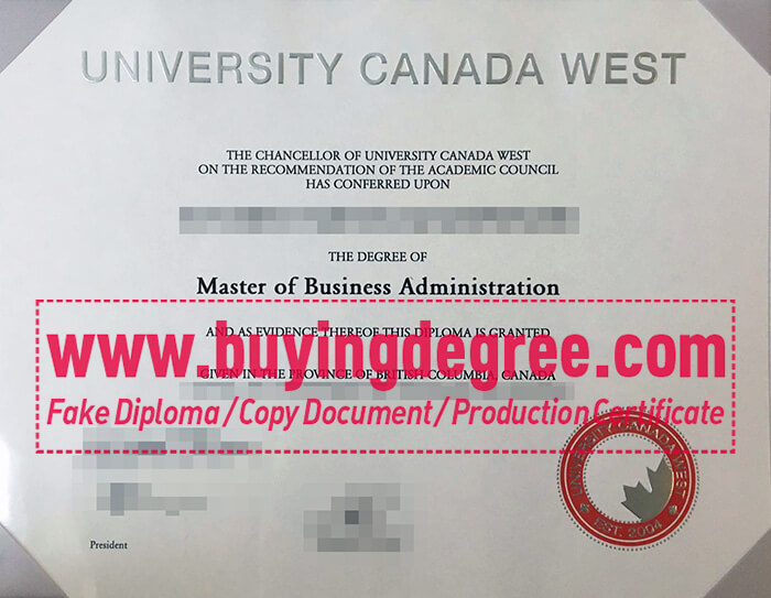 get a University Canada West degree certificate
