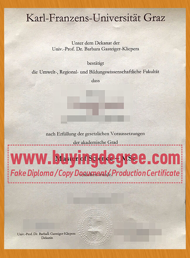 Order University of Graz degree, fake Karl-Franzens-Universität Graz diploma