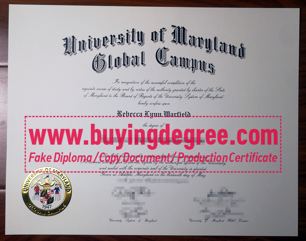 Buy a fake University of Maryland Global Campus degree