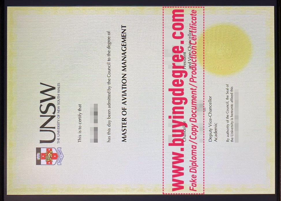 University of New South Wales fake degree, fake UNSW diploma