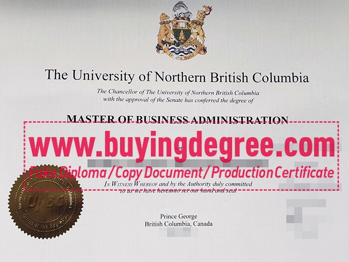 University of Northern British Columbia degree, UNBC diploma