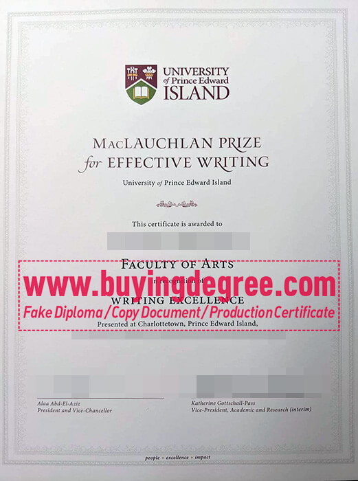 University of Prince Edward Island degree