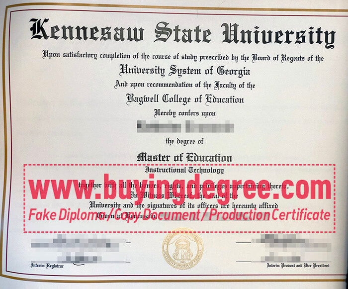 Get a Fake Kennesaw State University diploma From Best Site 